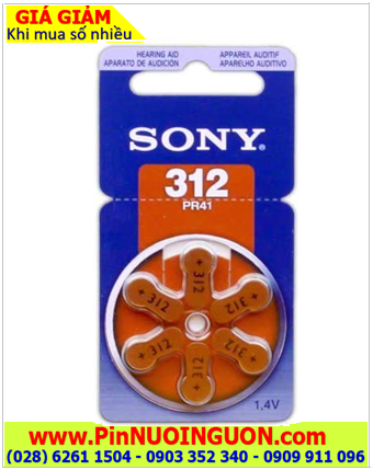 Pin Sony PR41/312 ; Pin máy trợ thính Sony PR41/312 chính hãng Made in Germany | TẠM HẾT HÀNG 